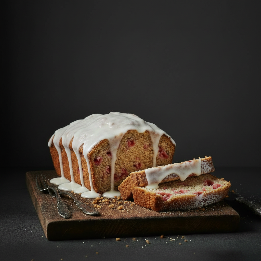 Strawberry Quick Bread - White Glaze